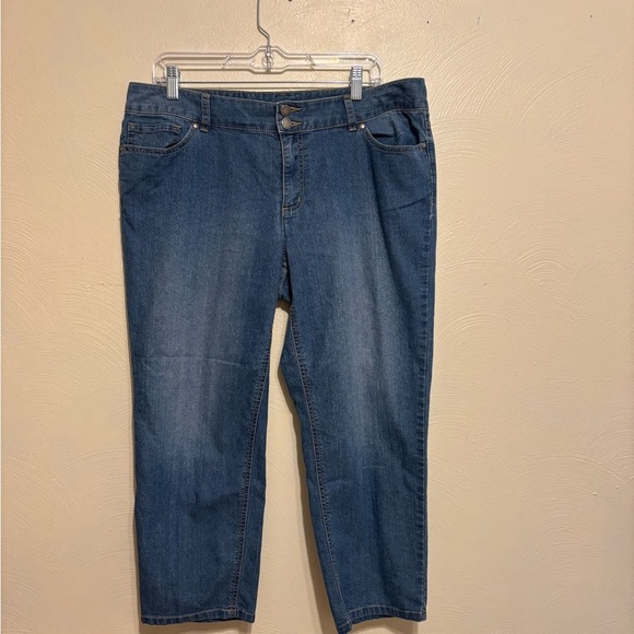 Daisy Fuentes Blue Ankle Cropped Jeans - Picture 1 of 9
